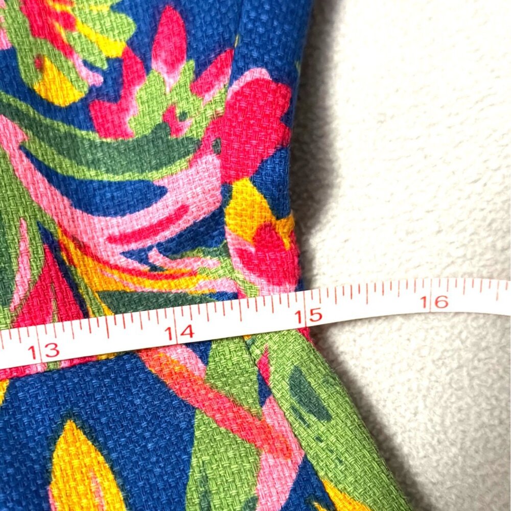 J. Crew Womens Floral Sleeveless Fit & Flare Dress Size 4 Blue Multi-Color - Picture 5 of 6